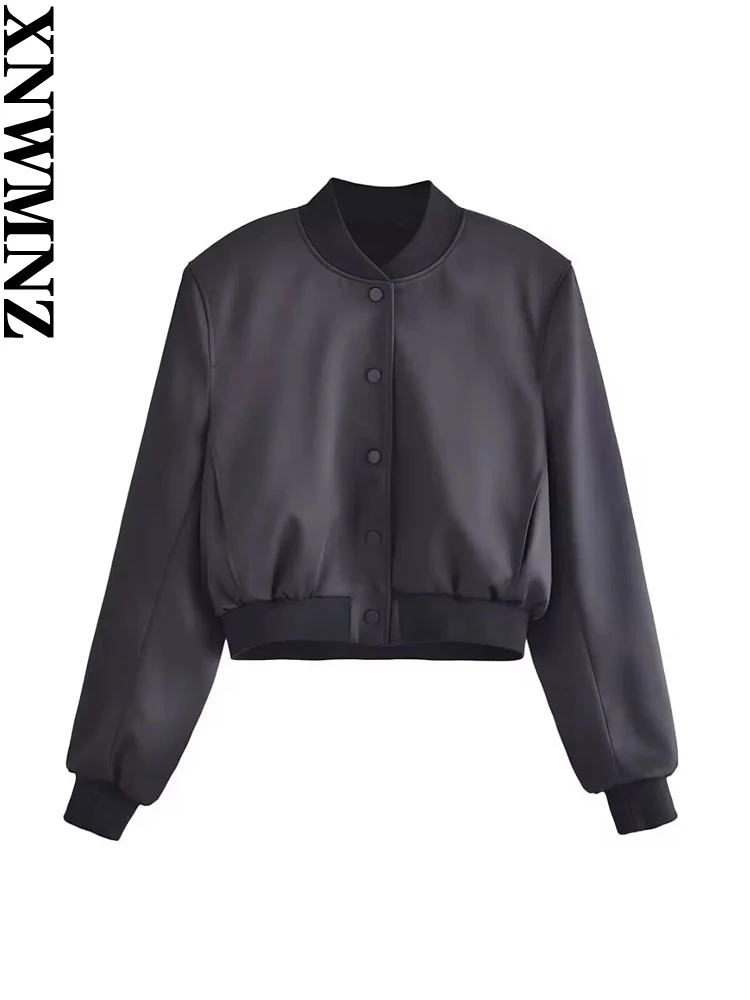 XNWMNZ 2023 Women Fashion Satin Crop Bomber Jacket Woman High Street O-Neck Long Sleeve Outerwear Female Chic Jacket Coat
XNWMNZ 2023 Women Fashion Satin Crop Bomber Jacket Woman High Street O-Neck Long Sleeve Outerwear Female Chic Jacket Coat