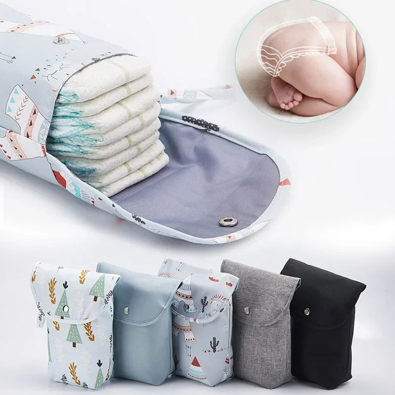 

New Waterproof and Reusable Baby Diaper Bag Baby Handbag Large Capacity Mommy Diaper Storage Bag Carrying Bag for Going Out