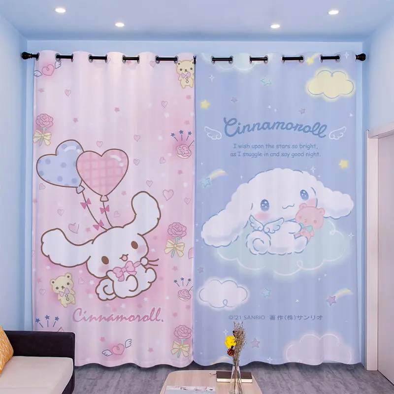 Шторы светонепроницаемые Sanrio Cinnamoroll, Мультяшные занавески для спальни, гостиной, окон от пола до потолка, без перфорации
Шторы светонепроницаемые Sanrio Cinnamoroll, Мультяшные занавески для спальни, гостиной, окон от пола до потолка, без перфорации