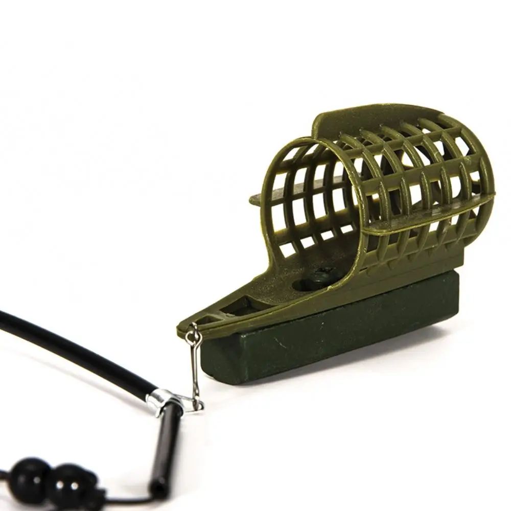 

20-80g Carp Fishing Bait Feeder Plastic ABS Fishing Lure Holder Trap iron Soft Fishing Cage Basket Baiting