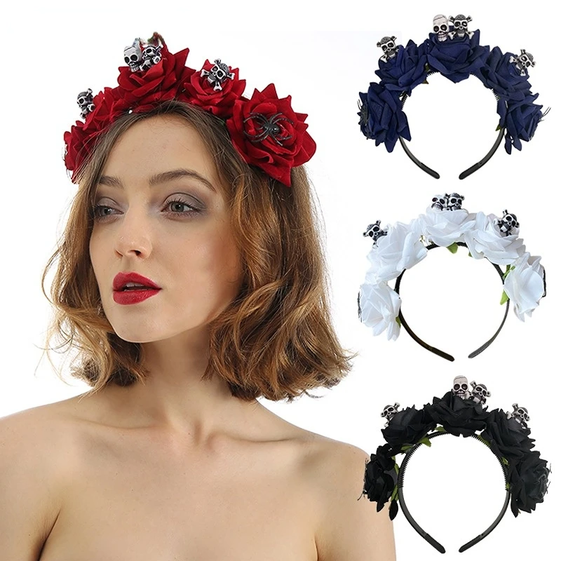 Creative Velvet Rose Flower Headflower Garland Hair Hoops Hairpin Halloween Headband Women Headdress Head Tiara Bride Head Piece
Creative Velvet Rose Flower Headflower Garland Hair Hoops Hairpin Halloween Headband Women Headdress Head Tiara Bride Head Piece