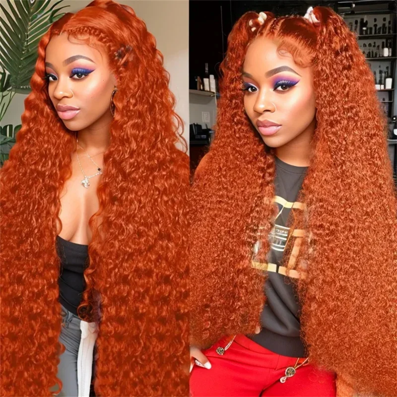 Ginger Deep Curly HD Transparent Lace Frontal Wig 13x6 Deep Wave Human Hair Wigs 13x4 Ginger Colored Deep Curly Lace Front Wig
Ginger Deep Curly HD Transparent Lace Frontal Wig 13x6 Deep Wave Human Hair Wigs 13x4 Ginger Colored Deep Curly Lace Front Wig