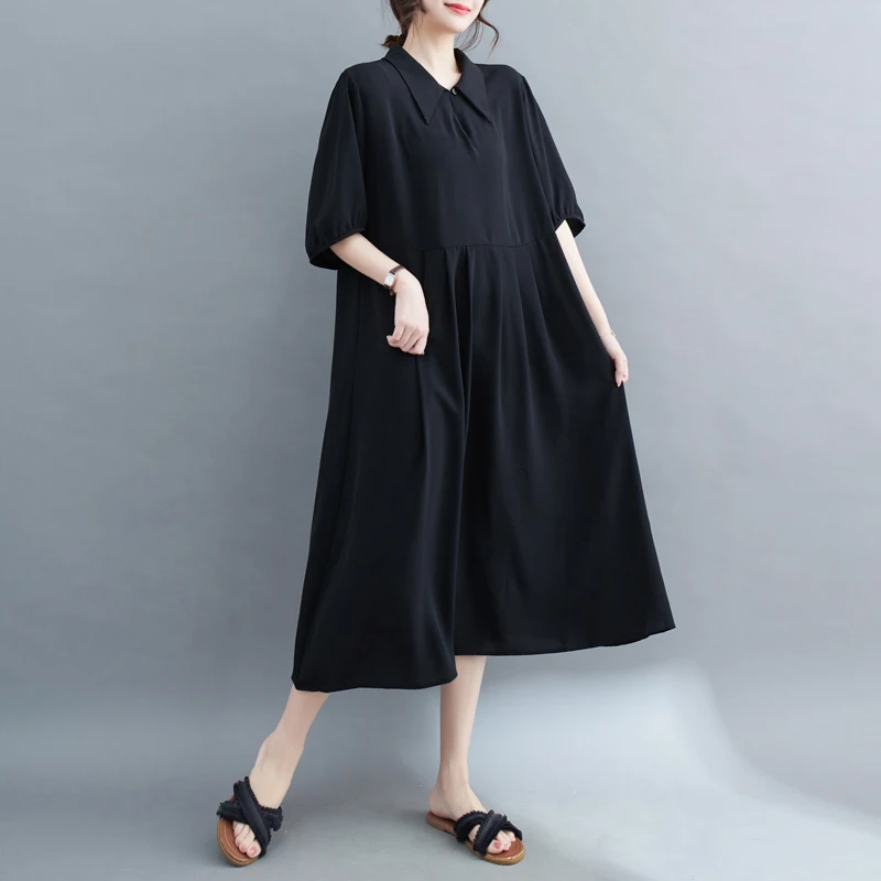 Ladies Fashion Casual Loose Black Summer Dress for Women Clothing Female Girls Streetwear Dresses Dropshipping Cheap Wholesale 2
Ladies Fashion Casual Loose Black Summer Dress for Women Clothing Female Girls Streetwear Dresses Dropshipping Cheap Wholesale 2