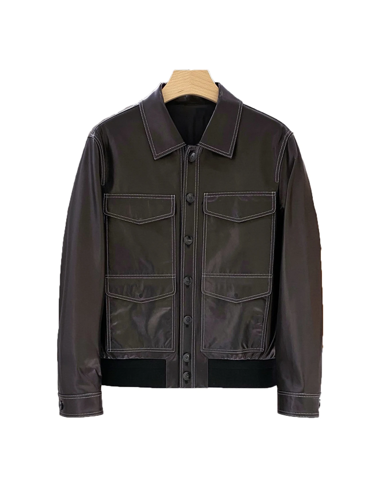 Two-color leather jacket fashion temperament handsome personality comfortable versatile 2024 fall and winter new 0102
Two-color leather jacket fashion temperament handsome personality comfortable versatile 2024 fall and winter new 0102