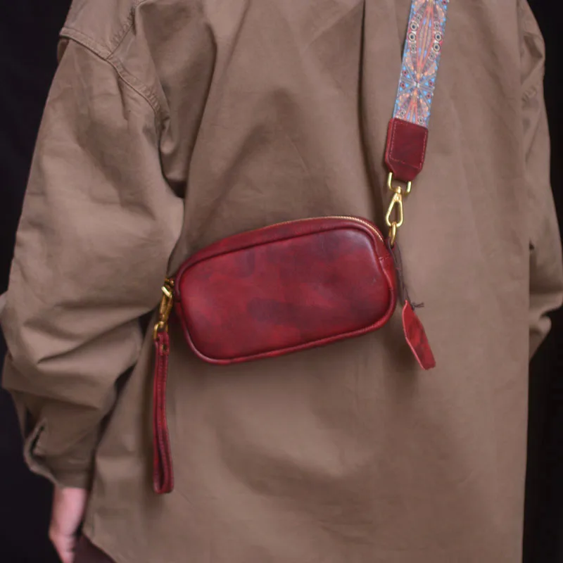 

Женская сумка-Кроссбоди AETOO, универсальная сумочка из воловьей кожи растительного дубления на голову, на одно плечо, в Литературном стиле