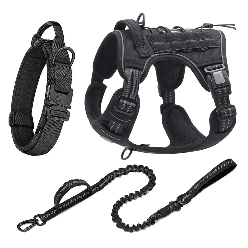 Dog Training Harness No Pull Adjustable Pet Harness and Leash and Collar Set Reflective Pet Working Vest For All Breeds Dogs 
Dog Training Harness No Pull Adjustable Pet Harness and Leash and Collar Set Reflective Pet Working Vest For All Breeds Dogs