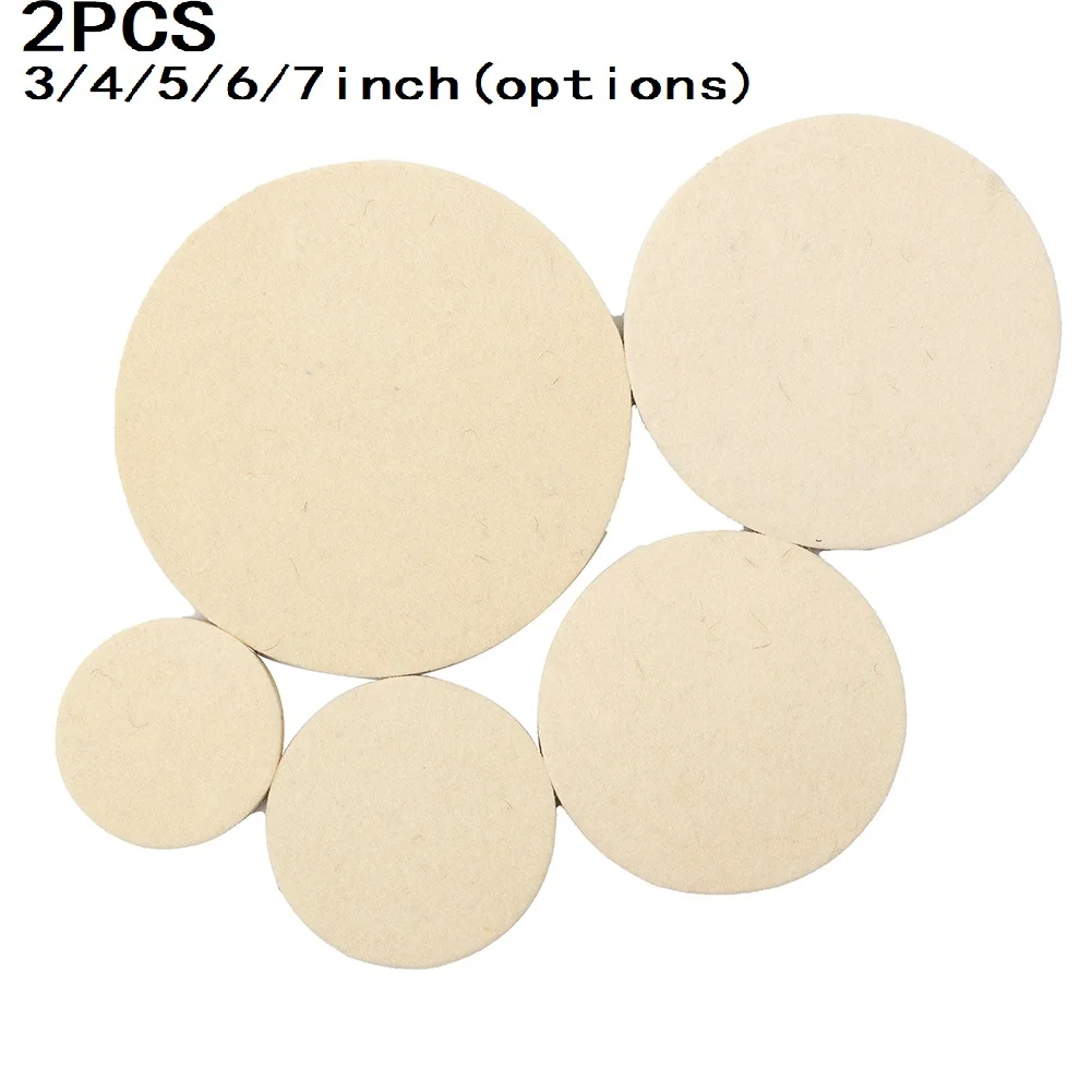 2pcs Wool Felt Polishing Pad Wheel 3"-7" Repair Scratches For Car Glass Stainless Steel Furniture Tableware
2pcs Wool Felt Polishing Pad Wheel 3"-7" Repair Scratches For Car Glass Stainless Steel Furniture Tableware