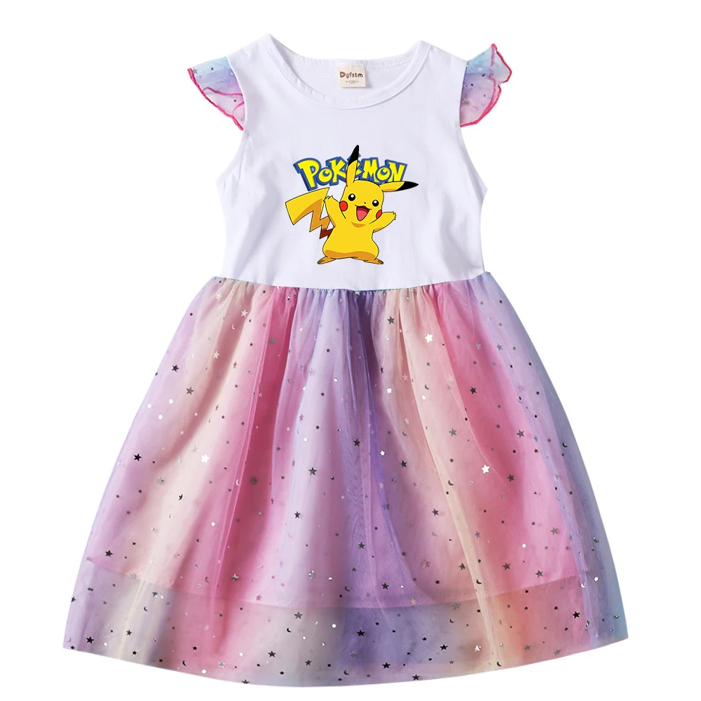 Potdemiel Pokemon Summer Kids Dresses Girls Short Sleeve Princess Birthday Clothes Children's Prom Mesh Dresses
Potdemiel Pokemon Summer Kids Dresses Girls Short Sleeve Princess Birthday Clothes Children's Prom Mesh Dresses