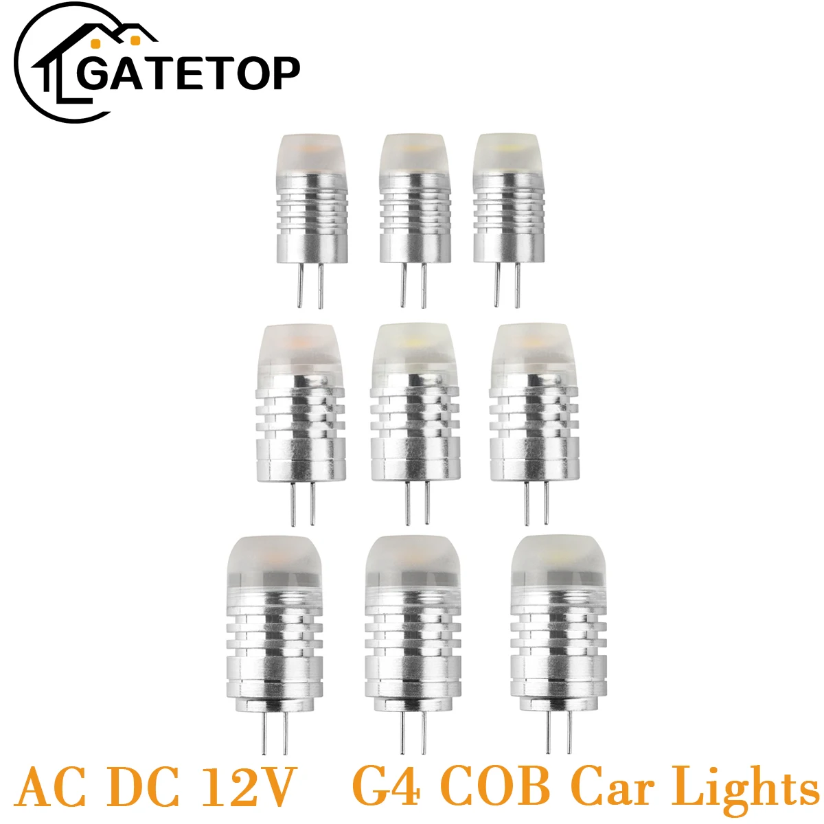 

G4 COB car lights 2W 3W High Light 1-10PCS AC/DC 12V LED MINI Efficiency Strobe Free For Crystal Chandelier Kitchen Study Toilet