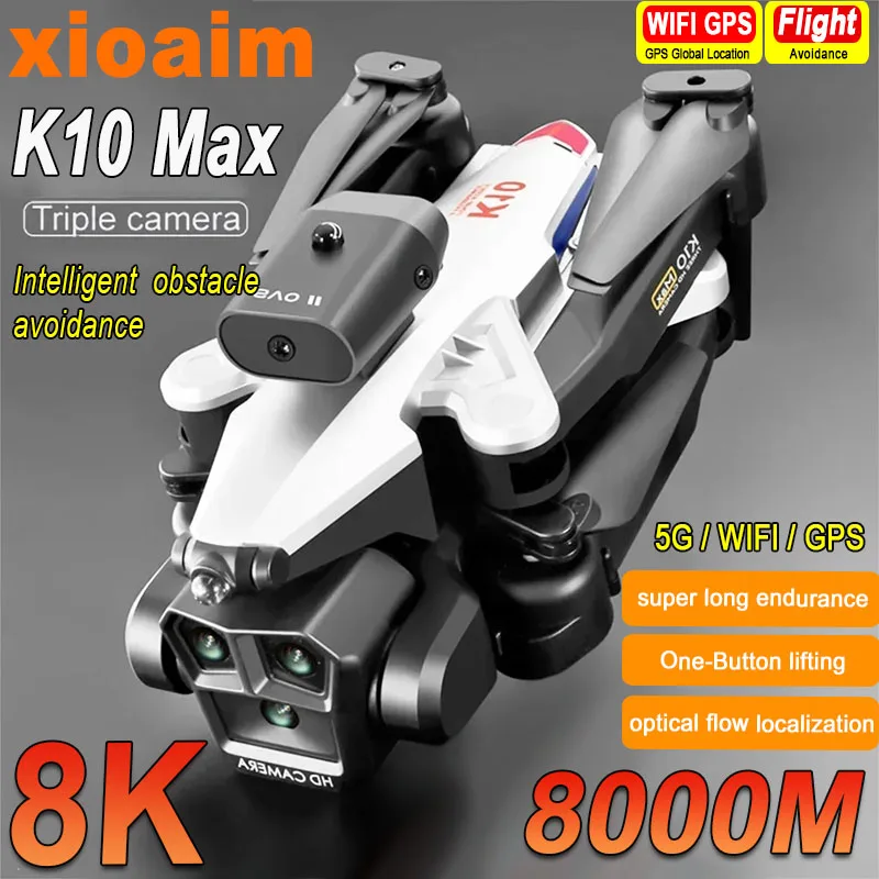 For Xiaomi K10Max Drone 8K Professinal Three Camera Wide Angle Optical Flow Localization Four-way Obstacle Avoidance RC
For Xiaomi K10Max Drone 8K Professinal Three Camera Wide Angle Optical Flow Localization Four-way Obstacle Avoidance RC