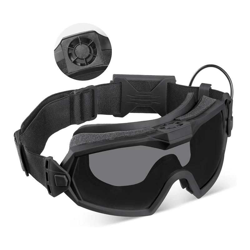 Anti Fog Goggle With Fan And Interchangeable Lens, Safety Goggles & Glasses For Cycling Paintball Hunting Motorcycle
Anti Fog Goggle With Fan And Interchangeable Lens, Safety Goggles & Glasses For Cycling Paintball Hunting Motorcycle