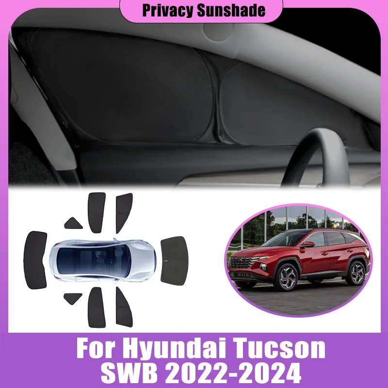 

Privacy Sunshade For Hyundai Tucson SWB NX4 2022-2024 2023 Coverage Anti-UV Sun Sunroof Window Foldable Visor Car Accessories