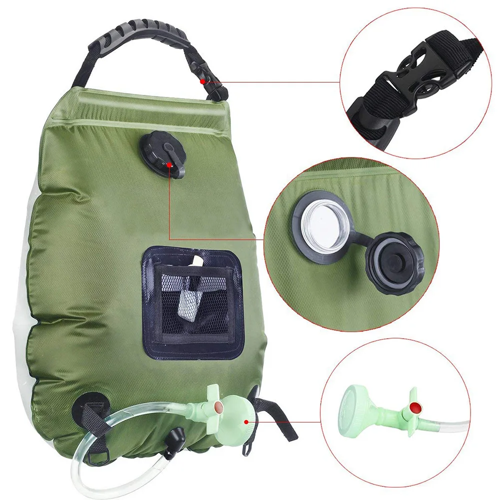 Portable Camping Shower Solar Concentrating Bath Bag Electric Outdoor Shower Water Bag Kit For Travel
Portable Camping Shower Solar Concentrating Bath Bag Electric Outdoor Shower Water Bag Kit For Travel
