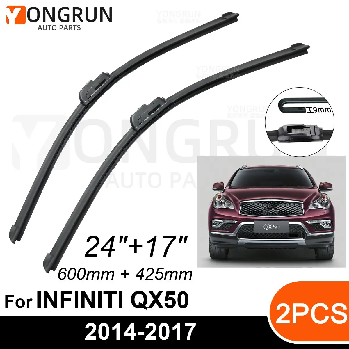 Стеклоочистители для автомобилей INFINITI QX50 2014-2017, резиновая щетка стеклоочистителя 24 + 17 дюймов, аксессуары для лобового стекла автомобиля
Стеклоочистители для автомобилей INFINITI QX50 2014-2017, резиновая щетка стеклоочистителя 24 + 17 дюймов, аксессуары для лобового стекла автомобиля