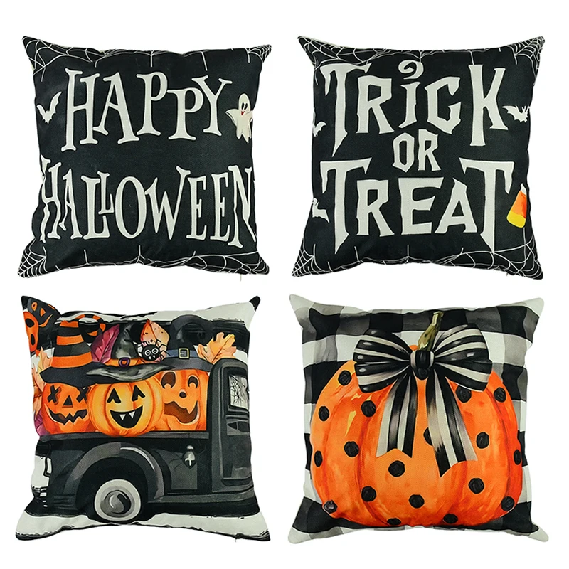 4pcs 45cm Halloween Decoration Pillow Cover Pumpkin Bat Print Cushion Cover for Halloween Home Living Room Sofa Decor Pillowcase
4pcs 45cm Halloween Decoration Pillow Cover Pumpkin Bat Print Cushion Cover for Halloween Home Living Room Sofa Decor Pillowcase