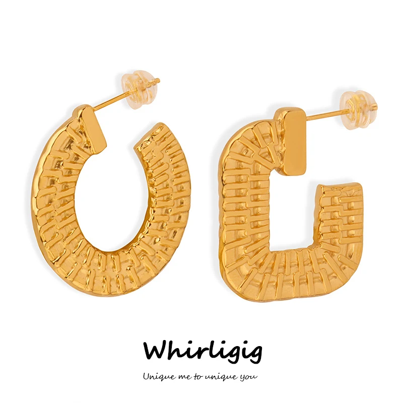 Earrings For Women Stainless Steel Gold Plated 2024 Trend New In Women's Geometric C Shape Stud Earring Luxury Quality Jewelry
Earrings For Women Stainless Steel Gold Plated 2024 Trend New In Women's Geometric C Shape Stud Earring Luxury Quality Jewelry