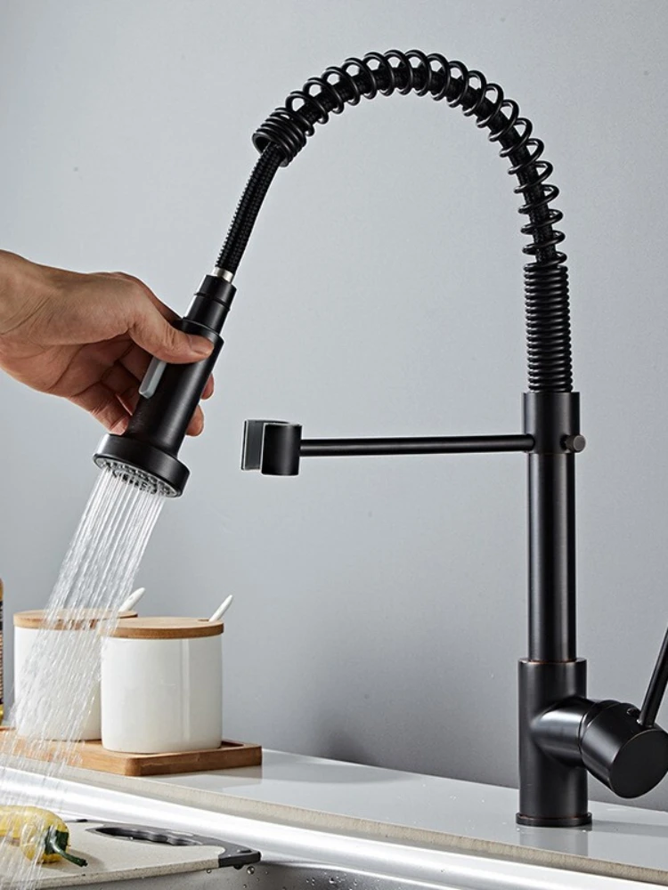 Pullable kitchen cold and hot multifunctional telescopic rotating vegetable sink sink sink stainless steel spring faucet
Pullable kitchen cold and hot multifunctional telescopic rotating vegetable sink sink sink stainless steel spring faucet