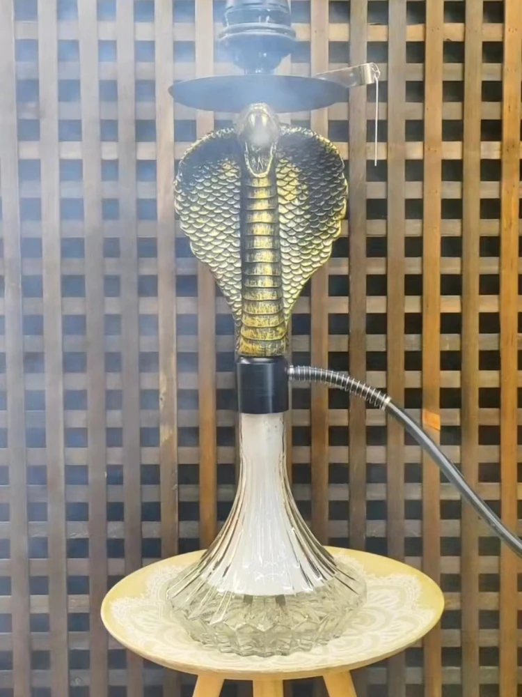 Middle East Arabian Hookh Electroplating Snake Modeling Process Resin Hooka Complete Shisha, Narghile Chicha Smoking Steamers
Middle East Arabian Hookh Electroplating Snake Modeling Process Resin Hooka Complete Shisha, Narghile Chicha Smoking Steamers
