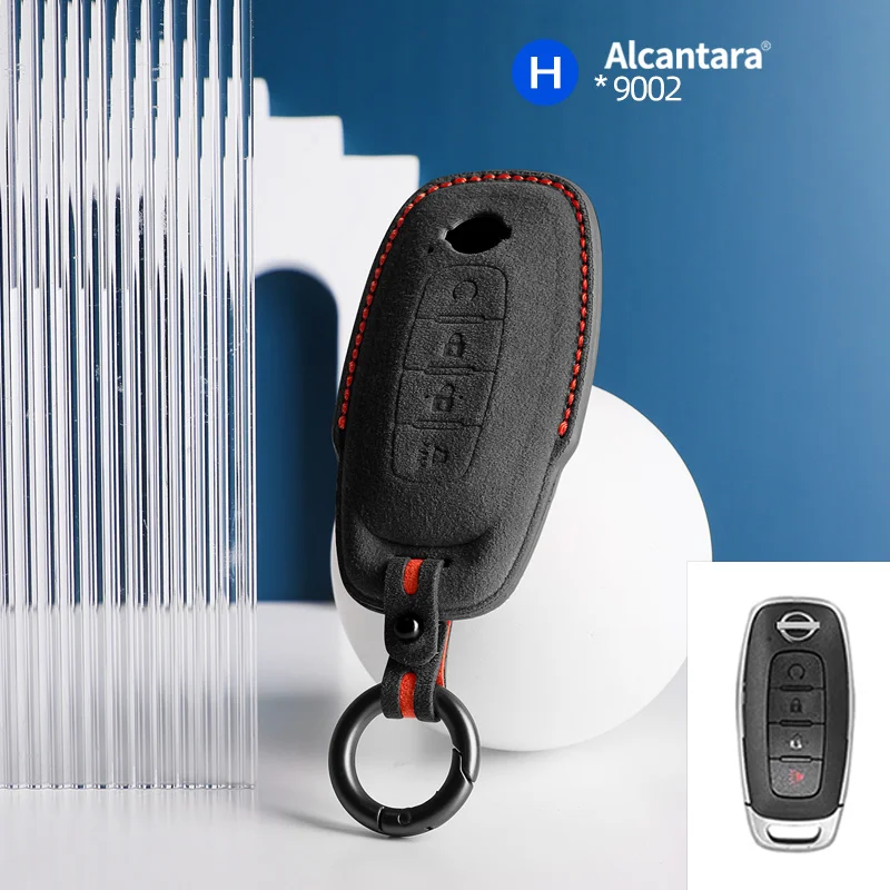 Car Key Case Cover Alcantara Suede For 2022-2023 Nissan Kicks Ariya Altima Tiida 4 Buttons Keychain Accessories
Car Key Case Cover Alcantara Suede For 2022-2023 Nissan Kicks Ariya Altima Tiida 4 Buttons Keychain Accessories