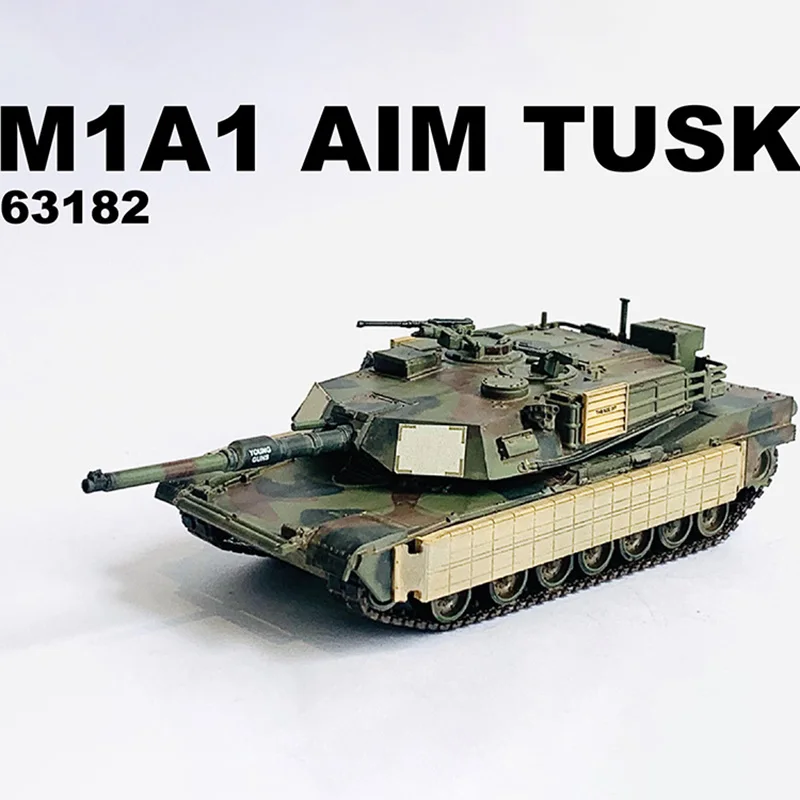 

1:72 Scale Plastics M1A1 AIM TUSK Armored Transport Vehicle Tank Chariot Model Militarized Combat Track Type Classic Adult Gifts