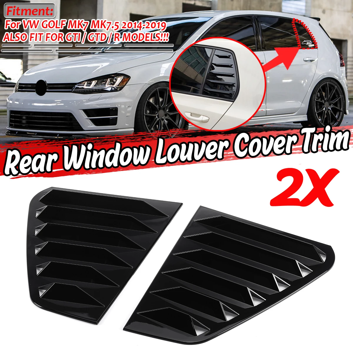 Pair Car Rear Window Shutter Cover Trim Window Louver Side Vent Trim For Volkswagen VW GOLF 7 GOLF 7.5 MK7/7.5 GTI GTD R MODELS
Pair Car Rear Window Shutter Cover Trim Window Louver Side Vent Trim For Volkswagen VW GOLF 7 GOLF 7.5 MK7/7.5 GTI GTD R MODELS