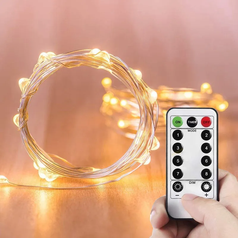 Holiday Copper Wire Lamp 10/20M LED String Light Remote Control Fairy Light Battery Power Christmas Garland Wedding Party Decor
Holiday Copper Wire Lamp 10/20M LED String Light Remote Control Fairy Light Battery Power Christmas Garland Wedding Party Decor