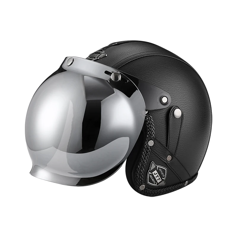 Latest Open Face Motorcycle Helmet Retro Vintage Bubble Lens Cafe Racer Cascos Para Moto 3/4 Jet PU Leather Casque Vespa Cascos
Latest Open Face Motorcycle Helmet Retro Vintage Bubble Lens Cafe Racer Cascos Para Moto 3/4 Jet PU Leather Casque Vespa Cascos