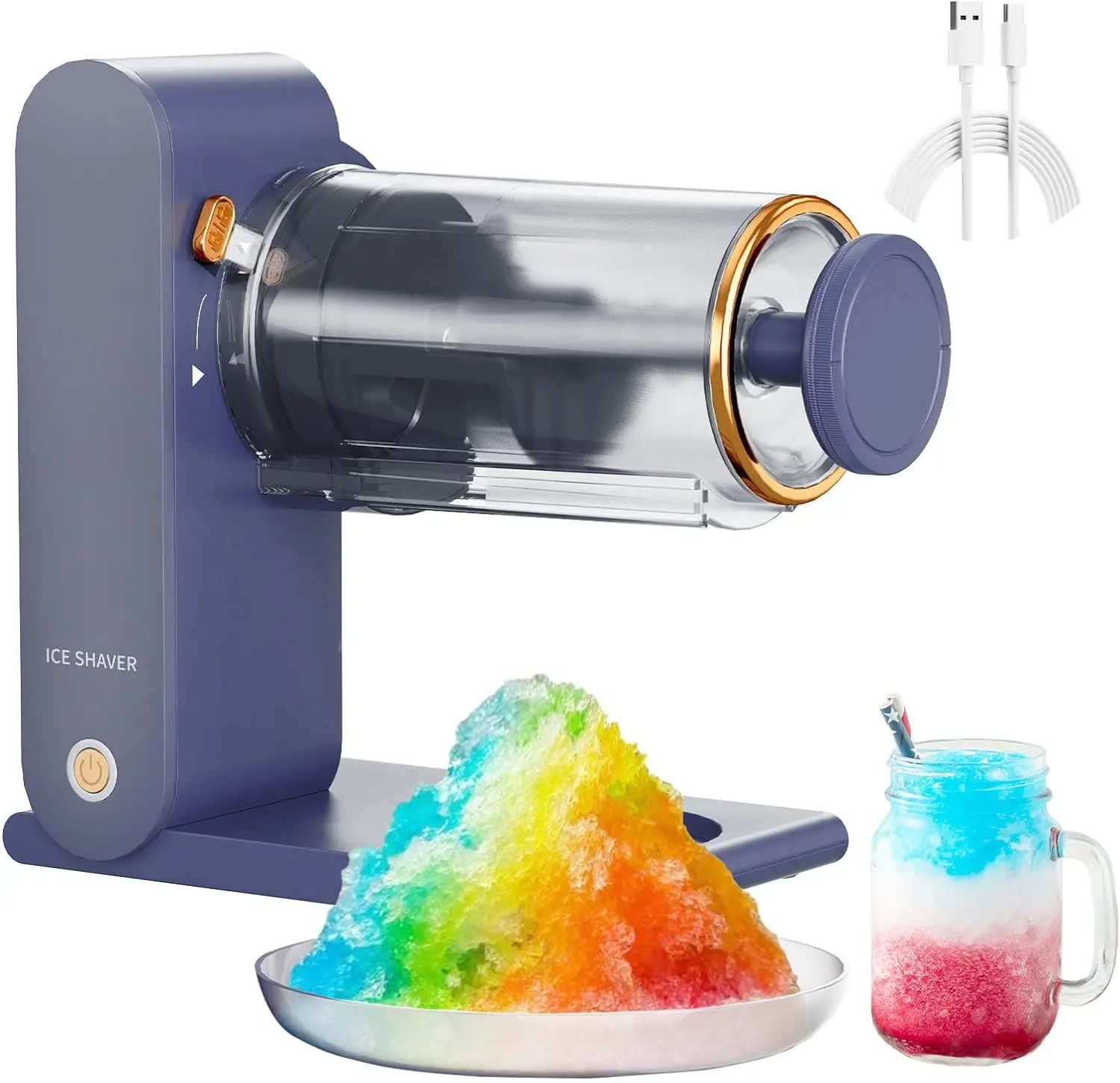 Machine - Portable Shaved Ice Machines, Cordless Rechargeable Snow Cone Machine for Party, Picnic with 6 Ice Cube Trays, Easy t
Machine - Portable Shaved Ice Machines, Cordless Rechargeable Snow Cone Machine for Party, Picnic with 6 Ice Cube Trays, Easy t