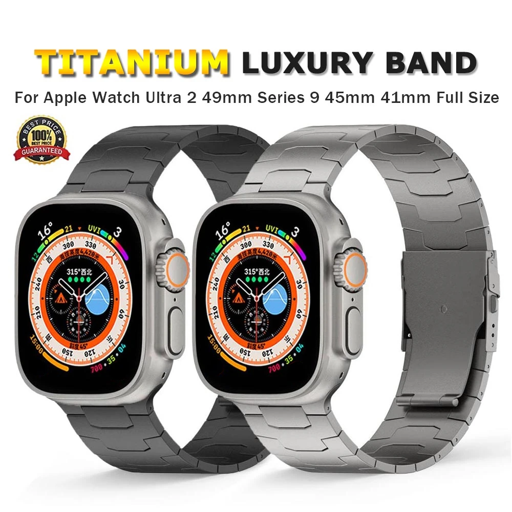 Luxury Titanium Strap For Apple Watch Ultra 2 49mm Series 9 8 7 45mm For iWatch 6 5 4 se 44mm 42mm Mens Business Bracelet Correa
Luxury Titanium Strap For Apple Watch Ultra 2 49mm Series 9 8 7 45mm For iWatch 6 5 4 se 44mm 42mm Mens Business Bracelet Correa