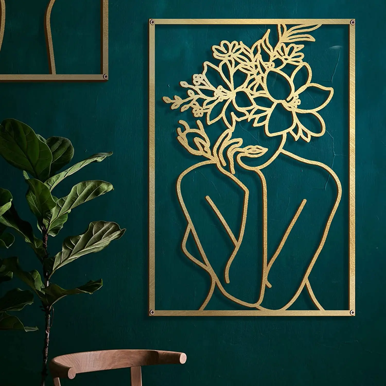 3D Metal Wall Decoration Wrought Iron Painting Gold Black Figure Ladies' Lines Metal Wall Hanging Minimalist and Versatile Art
3D Metal Wall Decoration Wrought Iron Painting Gold Black Figure Ladies' Lines Metal Wall Hanging Minimalist and Versatile Art