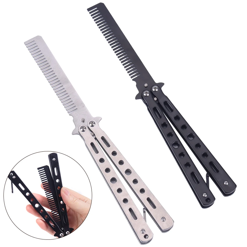 1PC Folding Stainless Steel Comb Versatile Tool Practice Training And Stylish Hairdressing Butterfly Practice Comb
1PC Folding Stainless Steel Comb Versatile Tool Practice Training And Stylish Hairdressing Butterfly Practice Comb