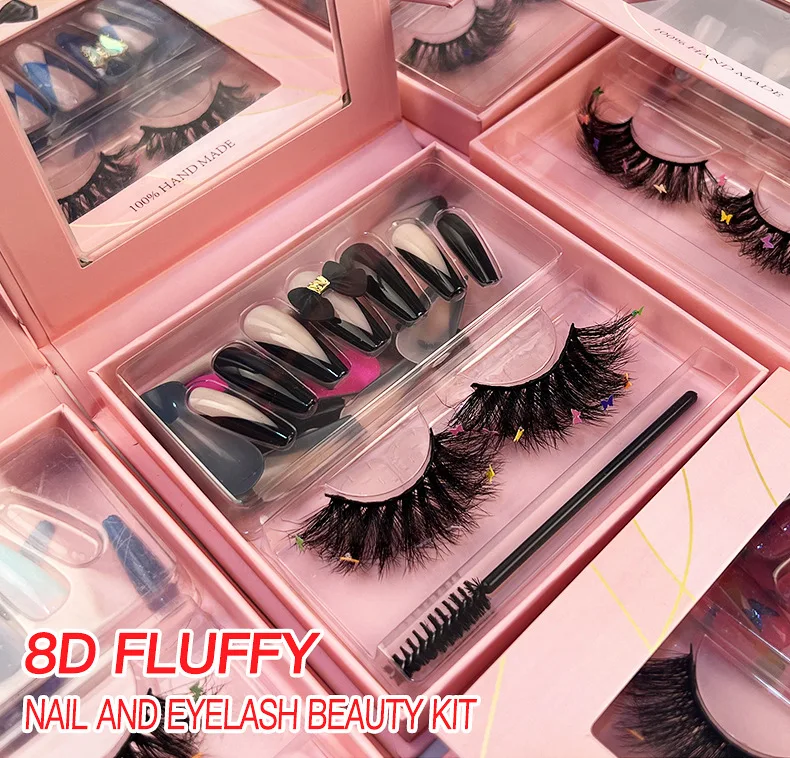 Christmas Beauty gift 24PCS of wearable nail patches +25mm butterfly mink eyelashes +Eyelashes Nail kit for girl/ladybro/wife
Christmas Beauty gift 24PCS of wearable nail patches +25mm butterfly mink eyelashes +Eyelashes Nail kit for girl/ladybro/wife