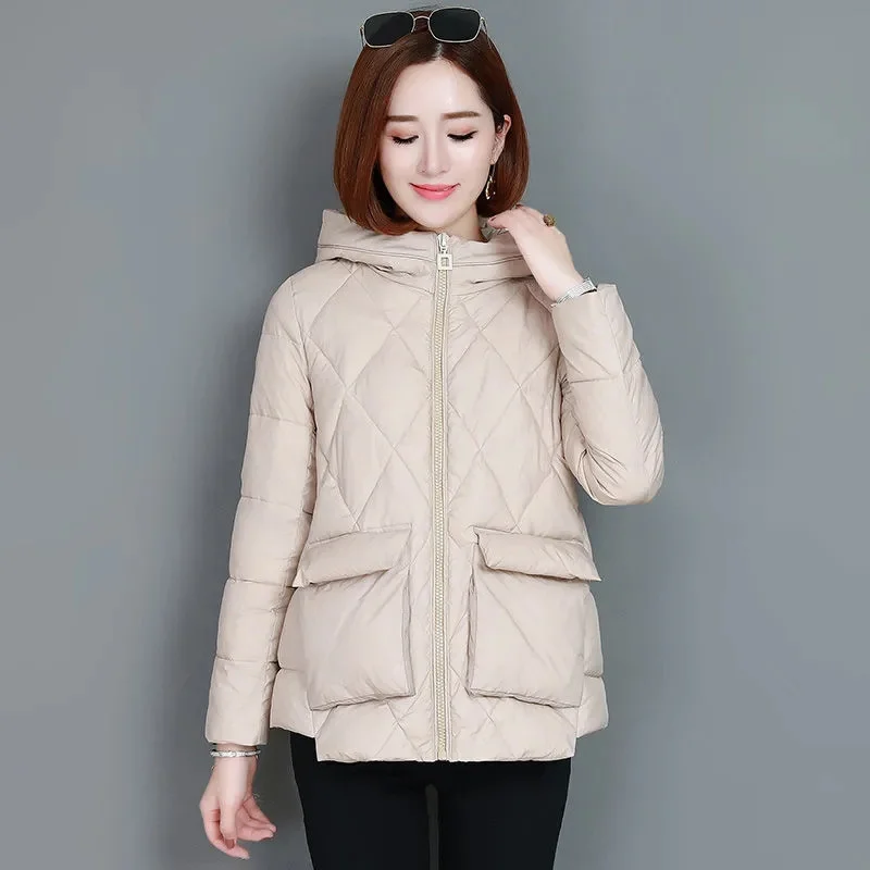 

2023 New Hooded Same Style Hot Selling Multi color Optional Down Cotton Coat Women's Warm Winter Coat Women's Cotton Coat Women