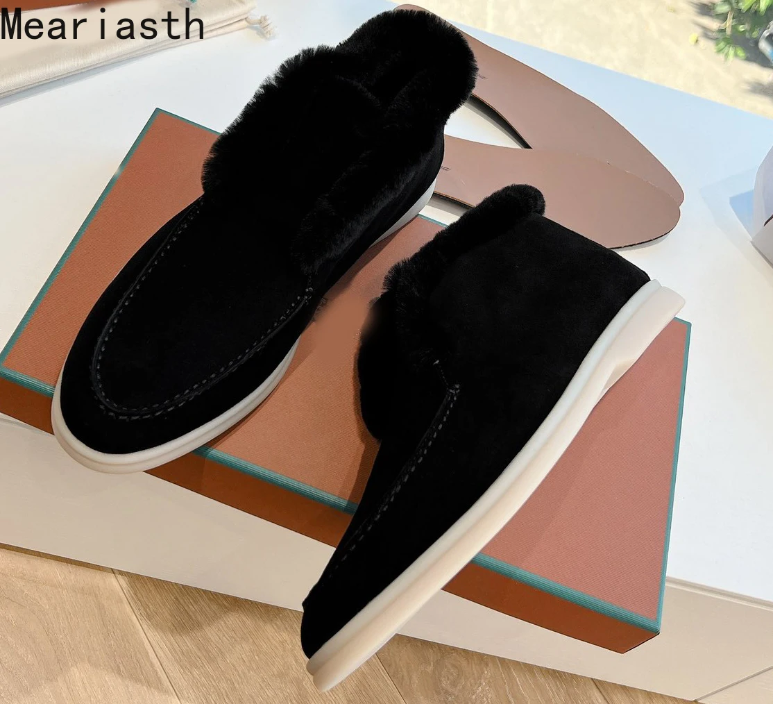 Casual Suede Winter Walk Boots Woman Wool Warm Slip-on Loafers Shoes Outdoor Fur Flat Shoes Comfort Snow Boots Women sneakers
Casual Suede Winter Walk Boots Woman Wool Warm Slip-on Loafers Shoes Outdoor Fur Flat Shoes Comfort Snow Boots Women sneakers