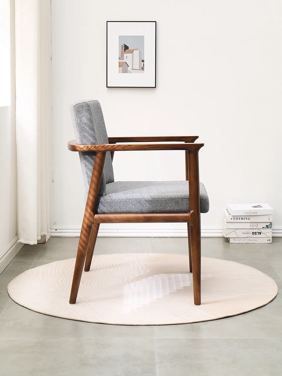 

Кресло для отдыха из массива дерева, компьютерное кресло в скандинавском стиле, обеденное кресло из ясеня для дома, мягкая сумка, настольное кресло