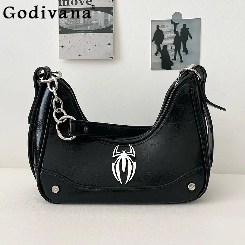 Dark Spider Black Tote Underarm Bag Women's Shoulder Crossbody Bags Personality Handbag
Dark Spider Black Tote Underarm Bag Women's Shoulder Crossbody Bags Personality Handbag