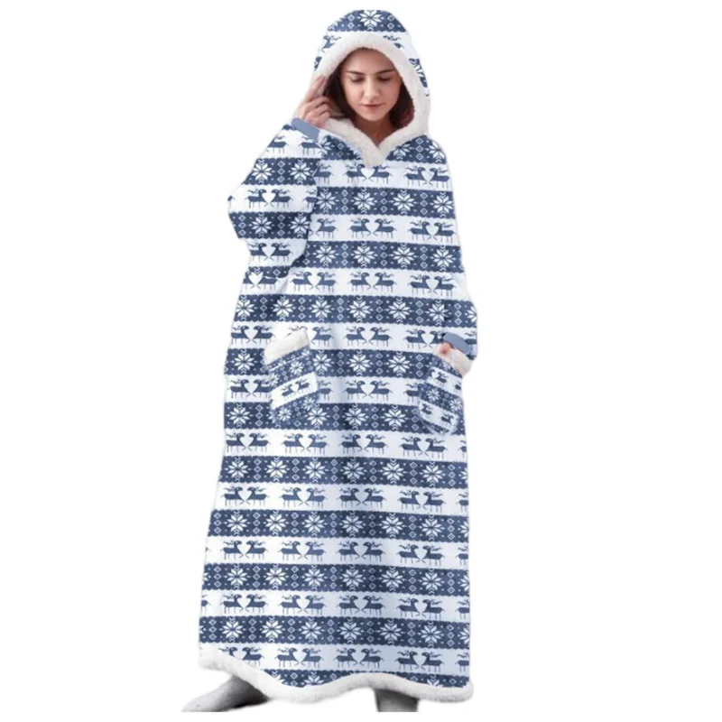 

Wearable Blanket Hoodie Super Soft Warm Plush Comfy Blanket Fuzzy Blankets And Throws Soft Cozy Flannel Warm Pajamas for Adults
