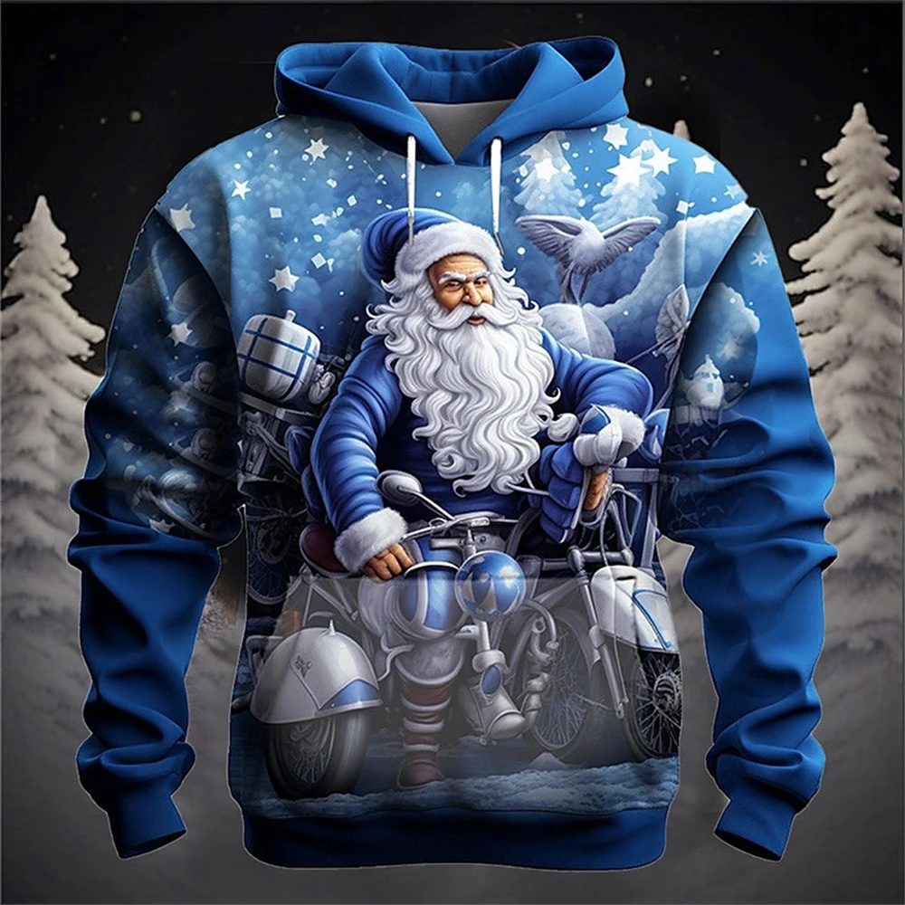 Graphic Santa Claus Men's Fashion3D Print Hoodie Sports Outdoor Holiday Vacation Hoodies Blue Dark Blue Long Sleeve Hooded Print
Graphic Santa Claus Men's Fashion3D Print Hoodie Sports Outdoor Holiday Vacation Hoodies Blue Dark Blue Long Sleeve Hooded Print