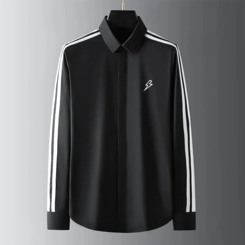 Minglu Lightning Printing Mens Shirts Luxury Long Sleeve Splicing Casual Male High Quality Slim Fit Party Man 3XL
Minglu Lightning Printing Mens Shirts Luxury Long Sleeve Splicing Casual Male High Quality Slim Fit Party Man 3XL