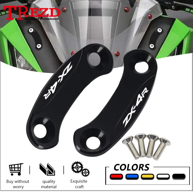 New For ZX-4R ZX-4RR 2023-2024 Motorcycle CNC Windscreen Windshield Mirror Hole Covers Driven Mirror Eliminators Caps zx4r zx4rr
New For ZX-4R ZX-4RR 2023-2024 Motorcycle CNC Windscreen Windshield Mirror Hole Covers Driven Mirror Eliminators Caps zx4r zx4rr