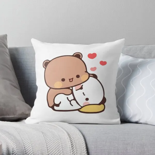 

Panda Bear Hug Bubu Dudu Printing Throw Pillow Cover Sofa Office Fashion Wedding Soft Home Anime Case Pillows not include