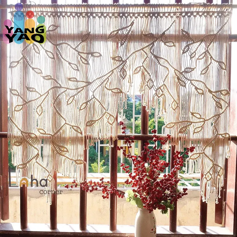 Macrame Curtain Boho Woven Wall Hanging Window Curtains Handmade Bohemian Decor for Doorway Closet Bedroom Living Room Apartment
Macrame Curtain Boho Woven Wall Hanging Window Curtains Handmade Bohemian Decor for Doorway Closet Bedroom Living Room Apartment