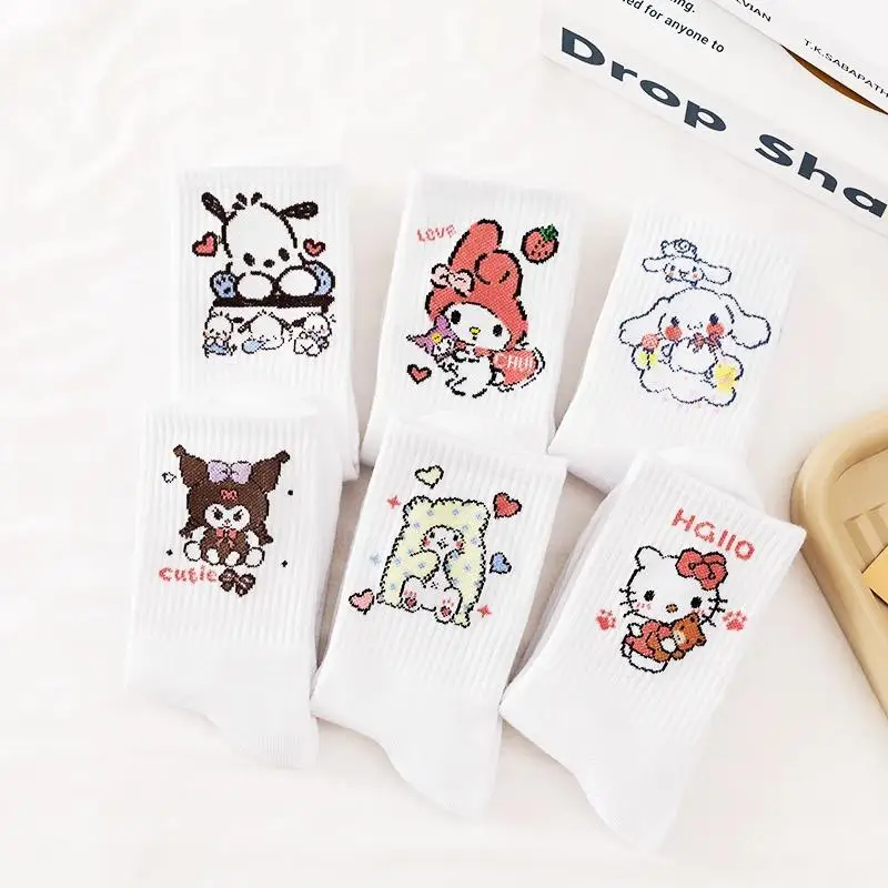 Sanrios Anime Hello Kitty Kuromi My Melody Cinnamoroll Pachacco Cartoon Socks Kawaii Sweet Students Cotton Casual Mid-Leg Socks
Sanrios Anime Hello Kitty Kuromi My Melody Cinnamoroll Pachacco Cartoon Socks Kawaii Sweet Students Cotton Casual Mid-Leg Socks