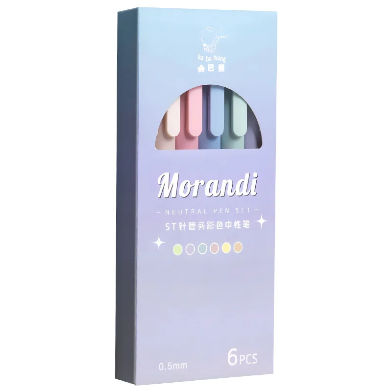 6pcs Korean Stationery colour gel pens set Press type morandi gel pens ST head kids school supplies Quick Ink kawaii pens
6pcs Korean Stationery colour gel pens set Press type morandi gel pens ST head kids school supplies Quick Ink kawaii pens