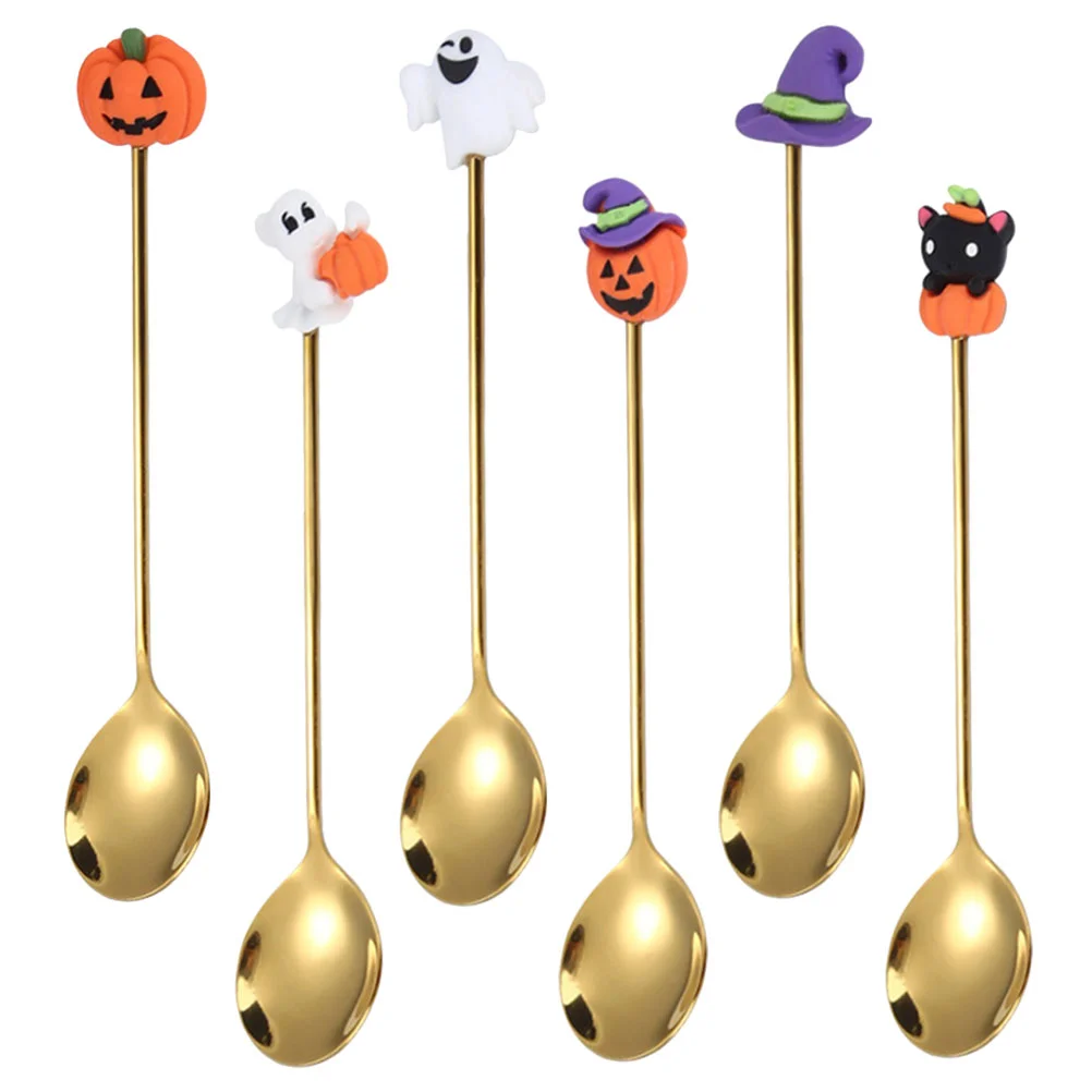 6 Pcs Halloween Silverware Coffee Scoop Tableware Spoon for Dessert Multipurpose Resin Spoons
6 Pcs Halloween Silverware Coffee Scoop Tableware Spoon for Dessert Multipurpose Resin Spoons