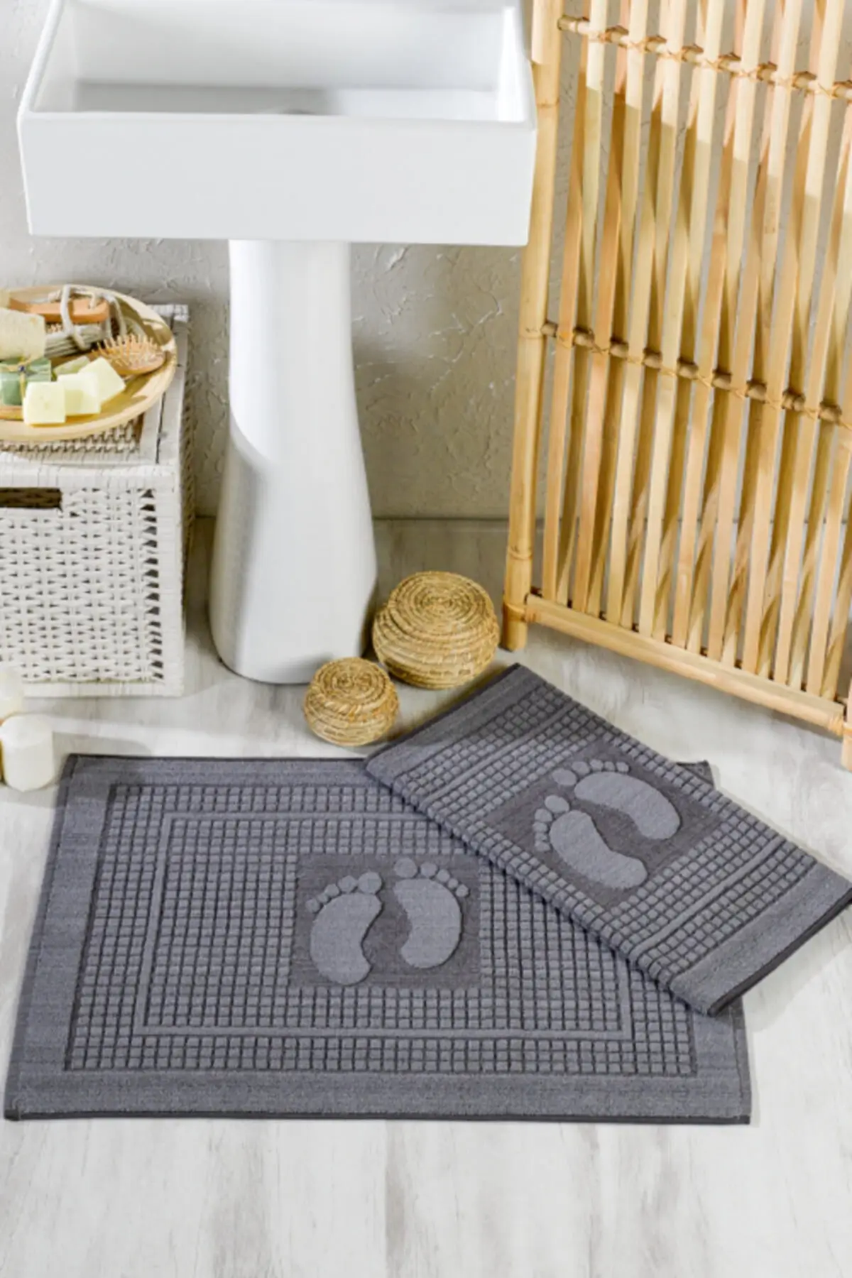 Mop Anthracite-2 Pieces 260g Foot Towel Cotton Non-Slip Base 50x70 Grey Bath Mat Textile Home & Furniture
Mop Anthracite-2 Pieces 260g Foot Towel Cotton Non-Slip Base 50x70 Grey Bath Mat Textile Home & Furniture