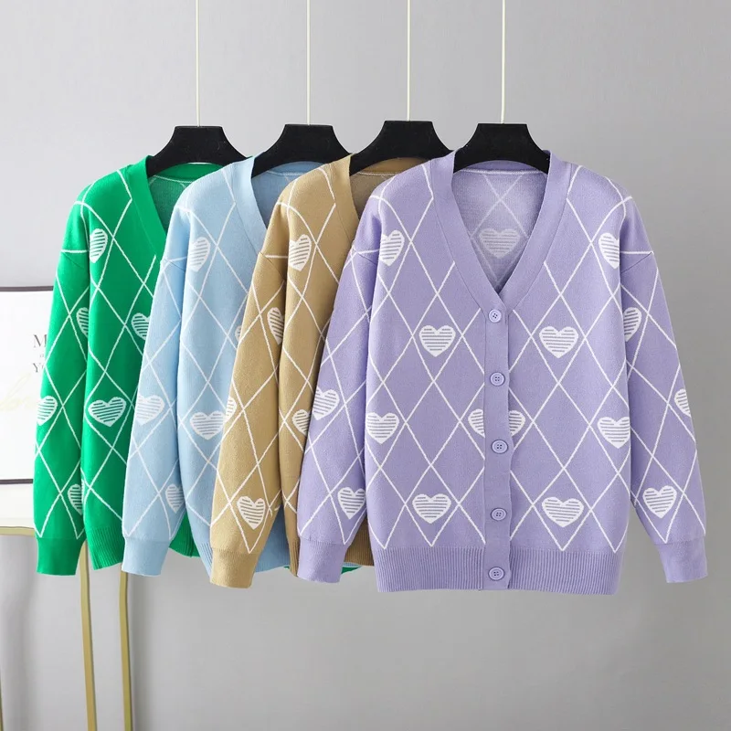 Plaid Knitted Casual Loose Cardigans Autumn Winter Full Sleeves Buttons Hip Hop Sweater Jumpers
Plaid Knitted Casual Loose Cardigans Autumn Winter Full Sleeves Buttons Hip Hop Sweater Jumpers