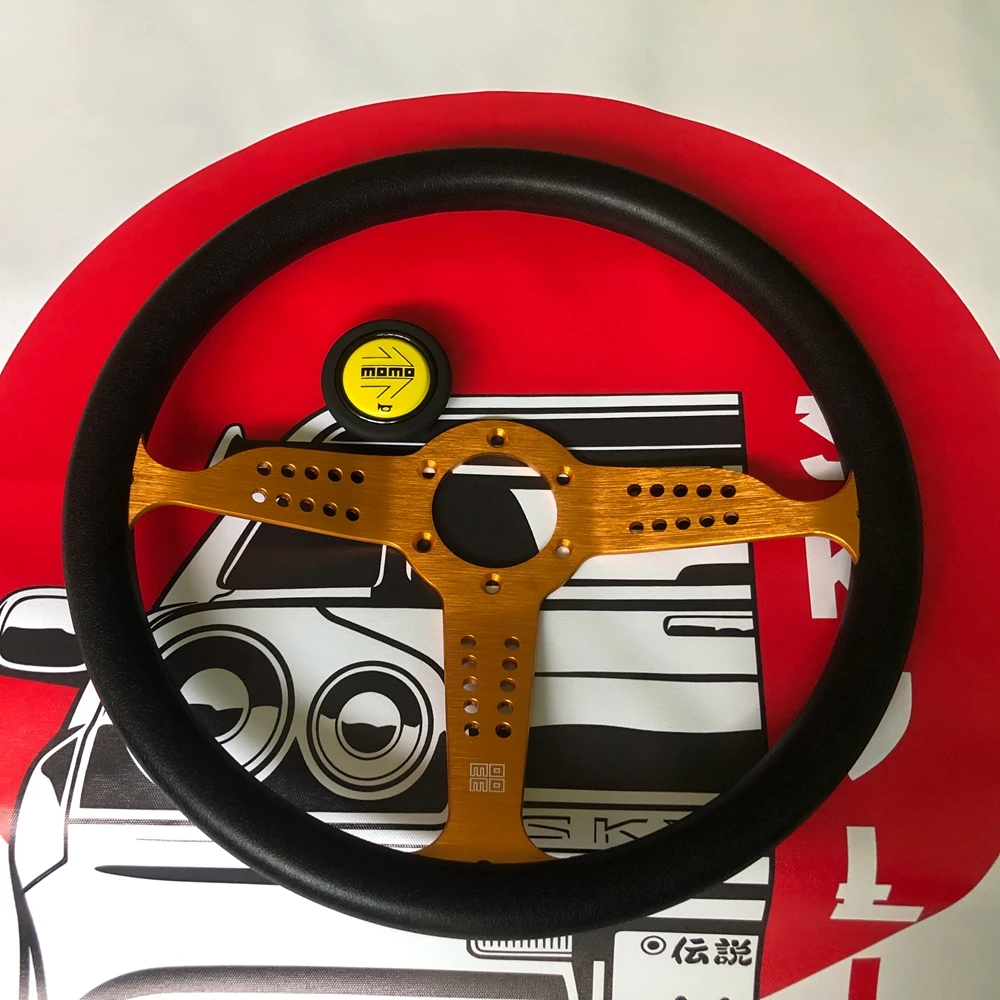 350MM Classic PU GRAND PRIX MOMO Steering Wheel Car Rally Racing JDM Steering Wheel Volantes For VW HONDA TOYOTA BMW Nissan
350MM Classic PU GRAND PRIX MOMO Steering Wheel Car Rally Racing JDM Steering Wheel Volantes For VW HONDA TOYOTA BMW Nissan