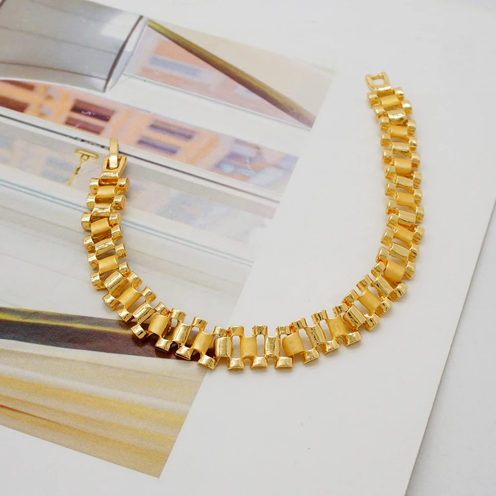 Gold Color Jewelry Sets With Simple Atmospheric Earrings Necklace Bracelet Ring Suitable For Wedding Gifts 8 Mallzona Sfbe5508ebef24fb59da90f07bf5a1f8bc Gold Color Jewelry Sets With Simple Atmospheric Earrings Necklace Bracelet Ring Suitable For Wedding Gifts Mallzona