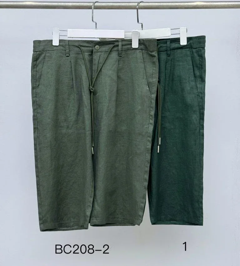 

Шорты дер BLSK CPRT мужские льняные, тонкие дышащие прямые однотонные штаны для улицы, большие размеры 31-40, лето 2024